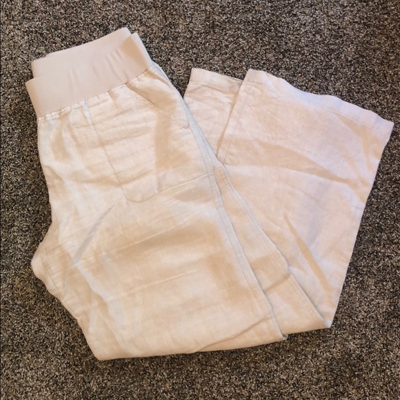 Allen Allen Pants - Tan Linen Pants